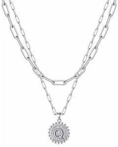 Simple Style Letter Q Stainless Steel Plating Layered Necklaces