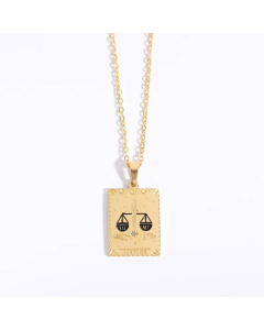 Classic Style Sun Moon Heart Shape Titanium Steel Enamel Plating Inlay Zircon 18K Gold Plated Pendant Necklace