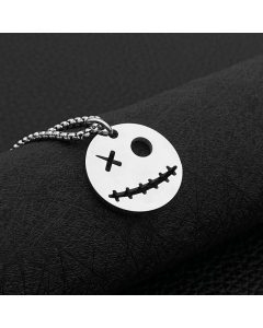 Cartoon Style Smiley Face Titanium Steel Polishing Pendants