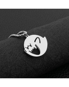 Cartoon Style Smiley Face Titanium Steel Polishing Pendants