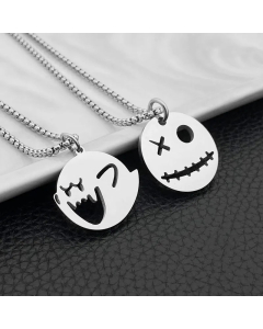 Cartoon Style Smiley Face Titanium Steel Polishing Pendants_colorza_3