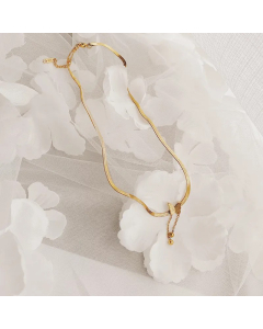 Gold Color Butterfly Titanium Steel Tassel Plating Necklace
