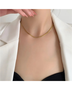 INS Style Geometric Titanium Steel Plating Necklace