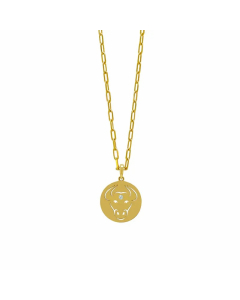 Wholesale Constellation Stainless Steel Necklace Hollow Out Inlaid Zircon Pendant Necklace