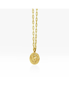 Wholesale Constellation Stainless Steel Necklace Hollow Out Inlaid Zircon Pendant Necklace