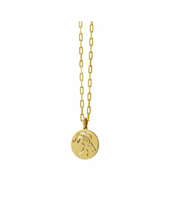 Wholesale Constellation Stainless Steel Necklace Hollow Out Inlaid Zircon Pendant Necklace