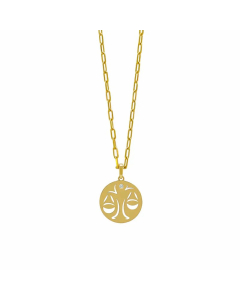 Casual Retro Constellation Stainless Steel Plating Hollow Out Inlay Zircon 18K Gold Plated Pendant Necklace