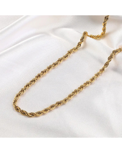 Retro Twist Titanium Steel Plating Necklace