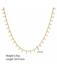 INS Style Stainless Steel Plating 18K Gold Plated Necklace