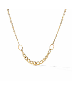 Modern Style Tree Feather Titanium Steel Plating 18K Gold Plated Layered Necklaces