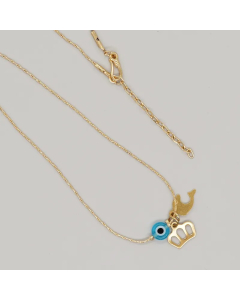 Simple Style Moon Crown Eye Stainless Steel Inlay Glass Necklace