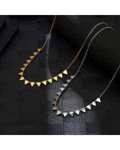 Wholesale Stainless Steel Necklace Plain Solid Triangle Necklace