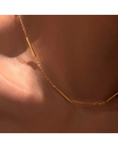 Retro Daisy Stainless Steel Plating 18K Gold Plated Necklace