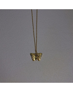 Simple Style Flower Butterfly Titanium Steel Plating Pendant Necklace