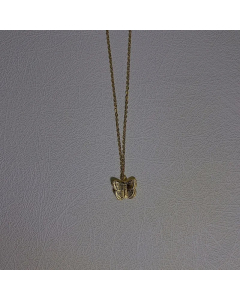 Simple Style Flower Butterfly Titanium Steel Plating Pendant Necklace