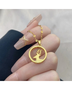 Elegant Simple Style Dolphin Heart Shape Butterfly Stainless Steel Plating Inlay Zircon Pendant Necklace