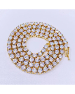Hip-Hop Simple Style Solid Color Stainless Steel Plating Inlay Zircon Necklace_colorza_2