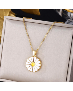 Colorza Heart Shape Butterfly Rabbit Stainless Steel Tassel Plating Inlaid Artificial Pearls Zircon Pendant Necklace