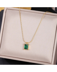 Colorza Heart Shape Butterfly Rabbit Stainless Steel Tassel Plating Inlaid Artificial Pearls Zircon Pendant Necklace
