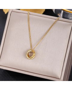 Colorza Heart Shape Butterfly Rabbit Stainless Steel Tassel Plating Inlaid Artificial Pearls Zircon Pendant Necklace