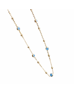 INS Style Classic Style Devil'S Eye Titanium Steel Plating 18K Gold Plated Necklace