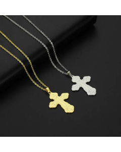 Retro Simple Style Cross Stainless Steel Plating Pendant Necklace_colorza_4