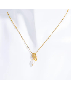 Simple Style Constellation Stainless Steel Pearl Plating Pendant Necklace