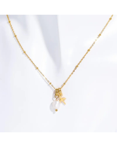 Simple Style Constellation Stainless Steel Pearl Plating Pendant Necklace