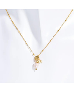Simple Style Constellation Stainless Steel Pearl Plating Pendant Necklace