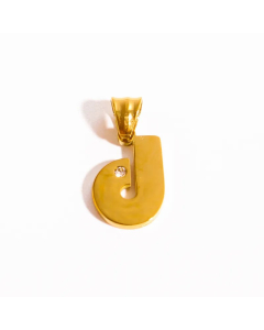 Letter d Stainless Steel Plating Inlay Zircon 18K Gold Plated Necklace Pendant