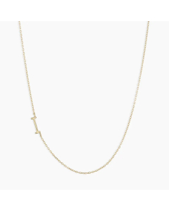 Letter I Stainless Steel Titanium Steel Plating 18K Gold Plated Necklace