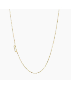 Letter Q Stainless Steel Titanium Steel Plating 18K Gold Plated Necklace