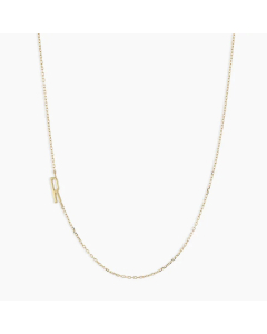 Letter R Stainless Steel Titanium Steel Plating 18K Gold Plated Necklace