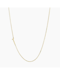Letter T Stainless Steel Titanium Steel Plating 18K Gold Plated Necklace