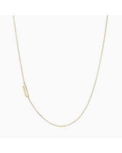 Letter U Stainless Steel Titanium Steel Plating 18K Gold Plated Necklace