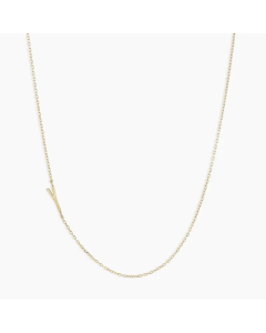 Letter Y Stainless Steel Titanium Steel Plating 18K Gold Plated Necklace