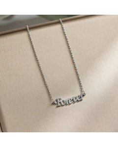 Steel Color Letter Titanium Steel Necklace