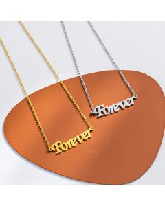 Casual Elegant Classic Style Letter Titanium Steel Necklace_colorza_4