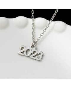 Steel Color Number Titanium Steel Plating Pendant Necklace