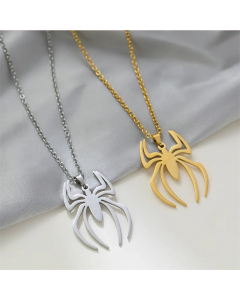 Casual Streetwear Spider Titanium Steel Plating Pendant Necklace_colorza_4