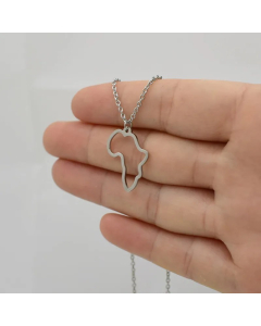 Basic Classic Style Map Stainless Steel Titanium Steel Pendant Necklace