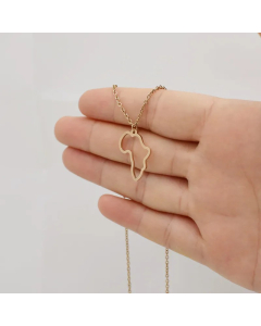 Basic Classic Style Map Stainless Steel Titanium Steel Pendant Necklace