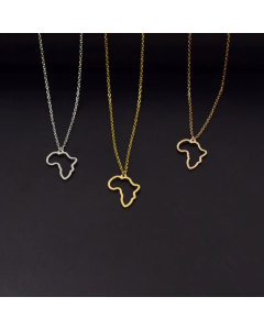 Basic Classic Style Map Stainless Steel Titanium Steel Pendant Necklace_colorza_4
