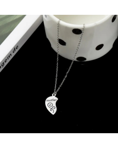 Colorza Casual Basic Classic Style Letter Heart Shape Titanium Steel Plating Pendant Necklace-Steel Color-01