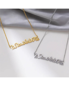 Basic Lady Letter Titanium Steel Plating Necklace_colorza_4
