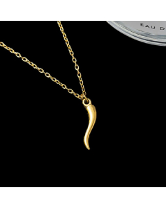 Gold Color Pepper Titanium Steel Plating 18K Gold Plated Pendant Necklace