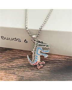 Casual Punk Clown Skull Titanium Steel Plating Pendant Necklace