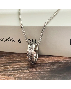 Casual Punk Clown Skull Titanium Steel Plating Pendant Necklace