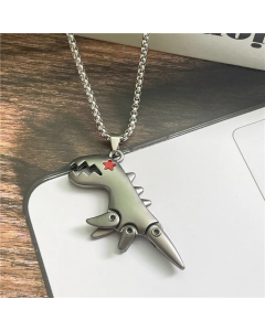 Casual Punk Clown Skull Titanium Steel Plating Pendant Necklace