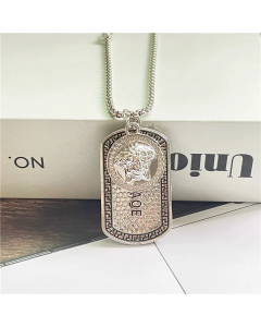 Casual Punk Clown Skull Titanium Steel Plating Pendant Necklace